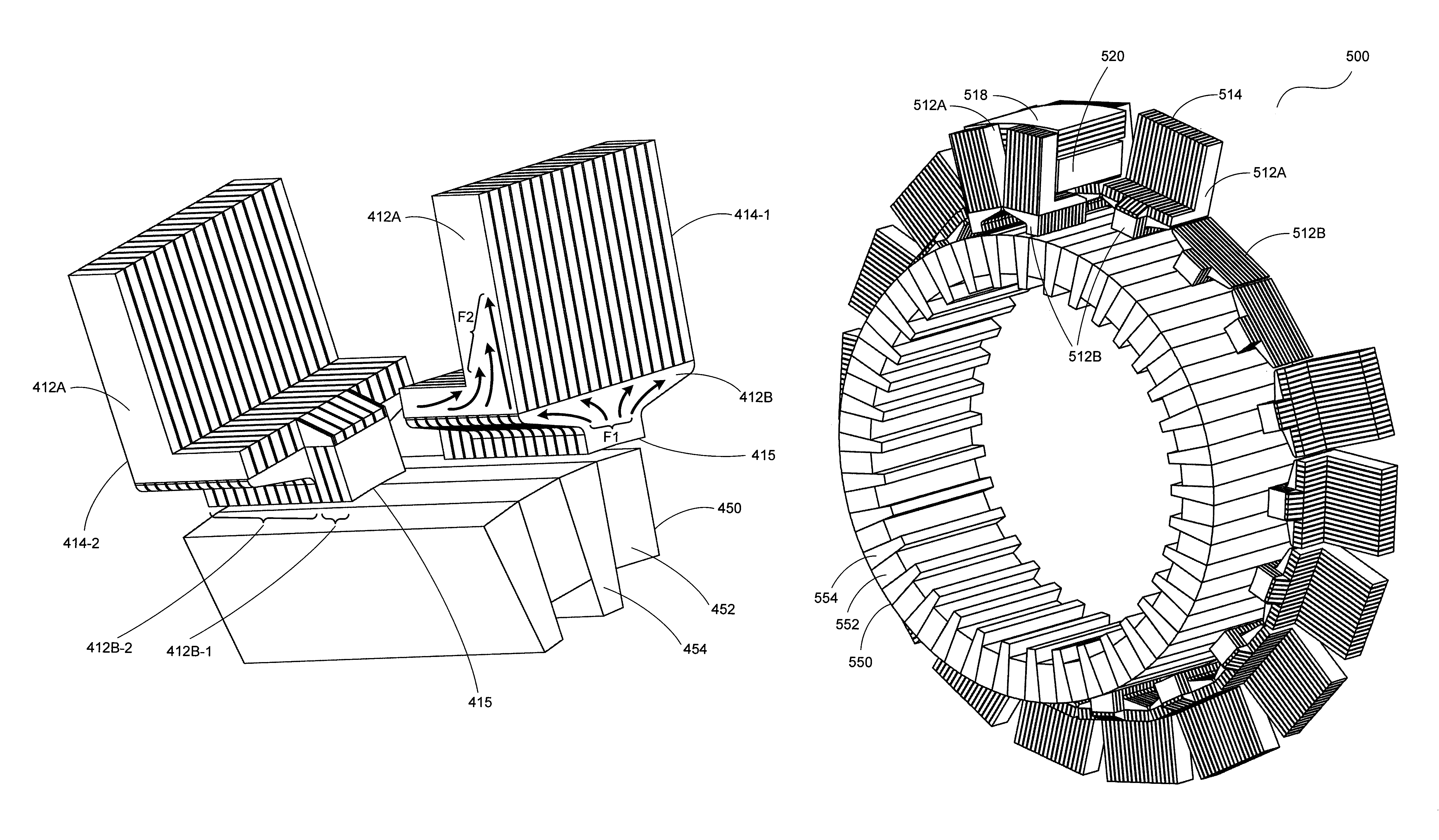 Transverse and/or commutated flux systems having multidirectional laminations