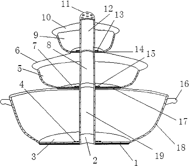 Multilayer wood pot