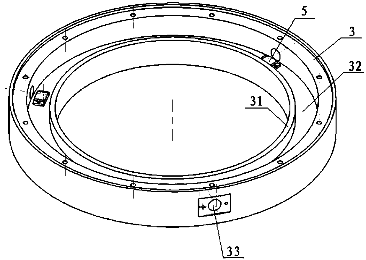 Gravity deformation compensation device for optical element