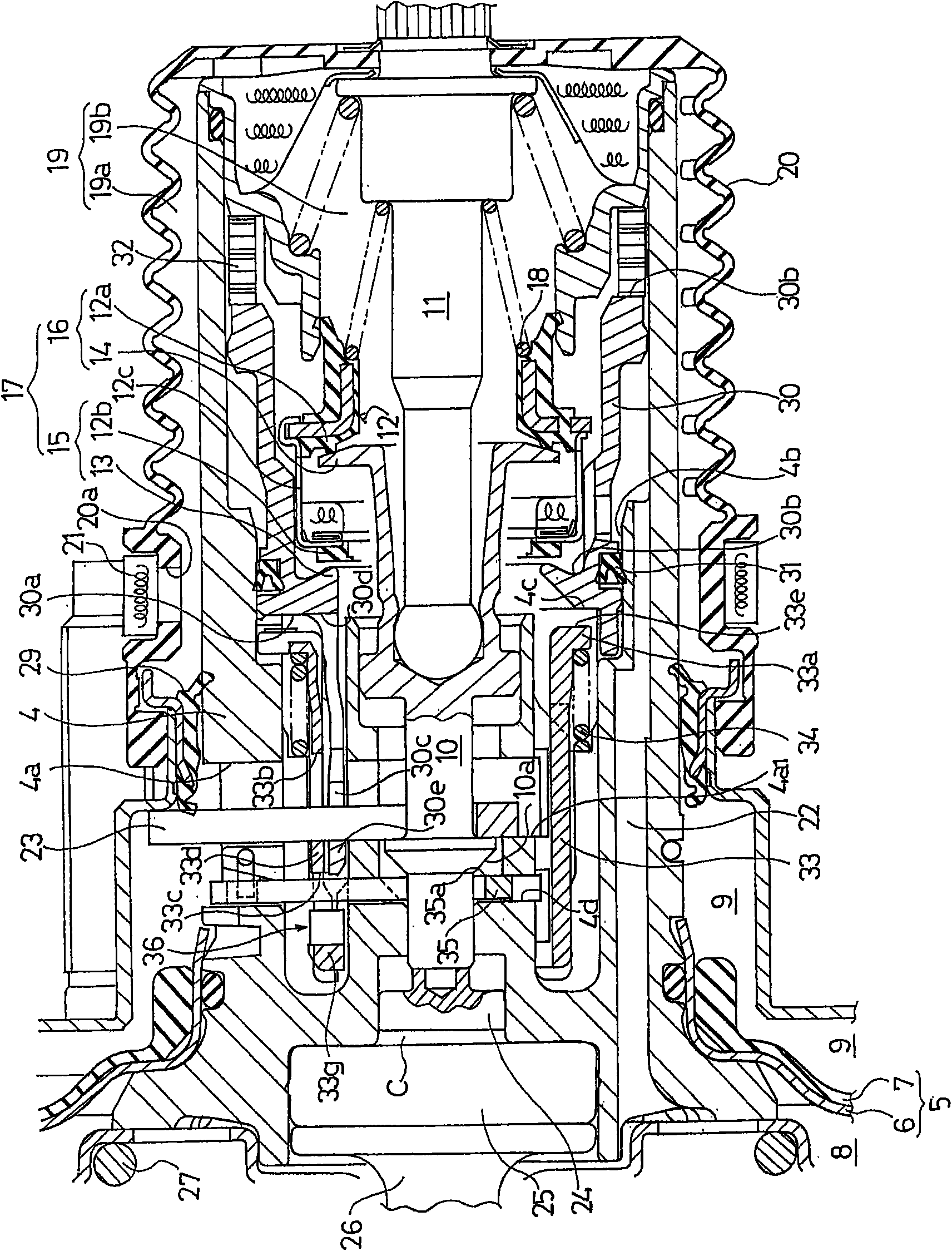 Vacuum boosting device