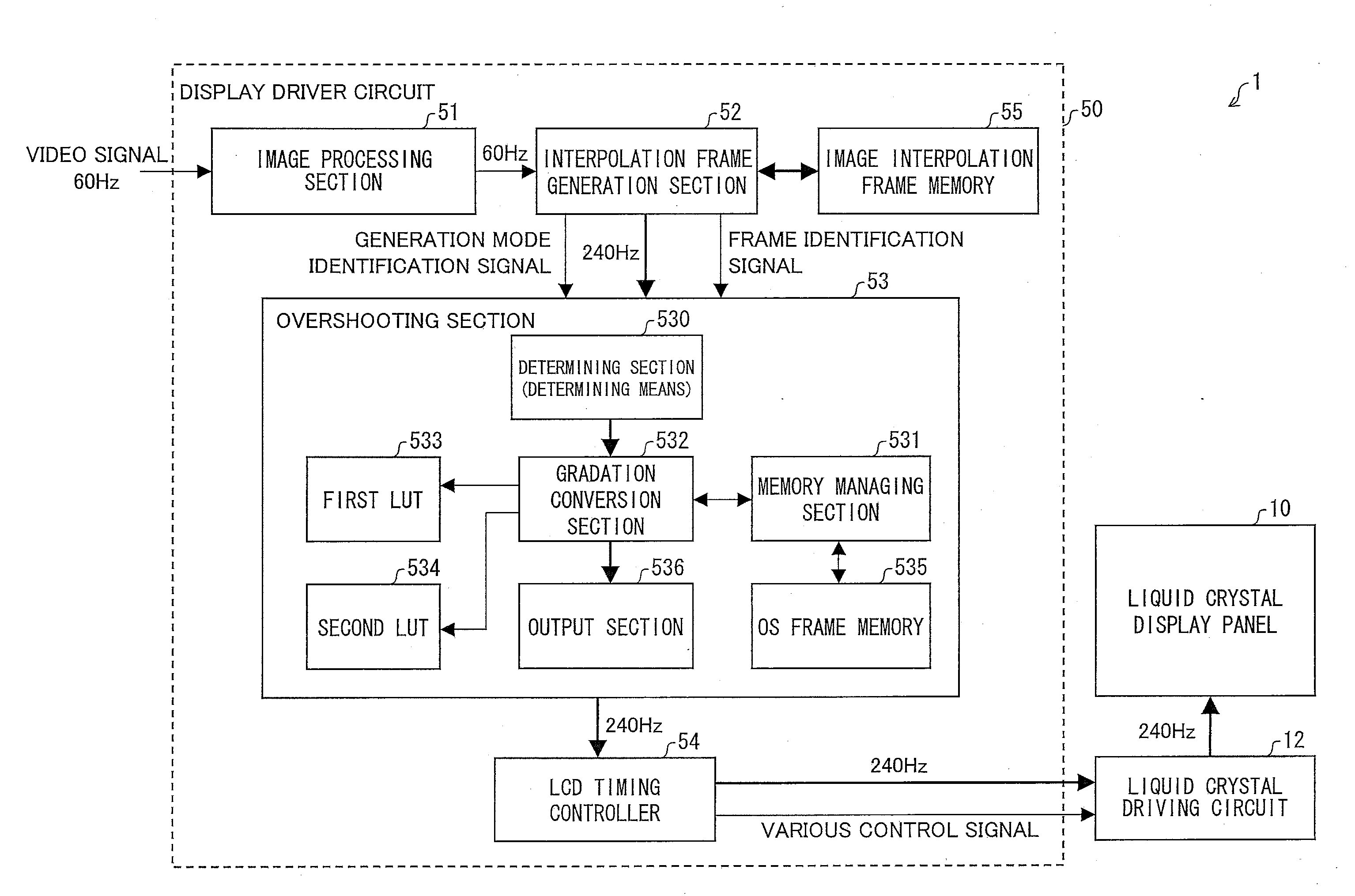 Display driver circuit, liquid crystal display device, display driving method, control program, and computer-readable recording medium having same control program recorded therein