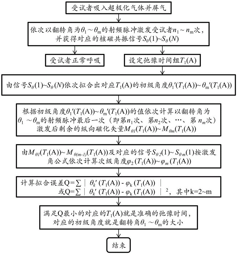 Hyperpolarized angle calibration method based on multi-angle excitation in single breath hold