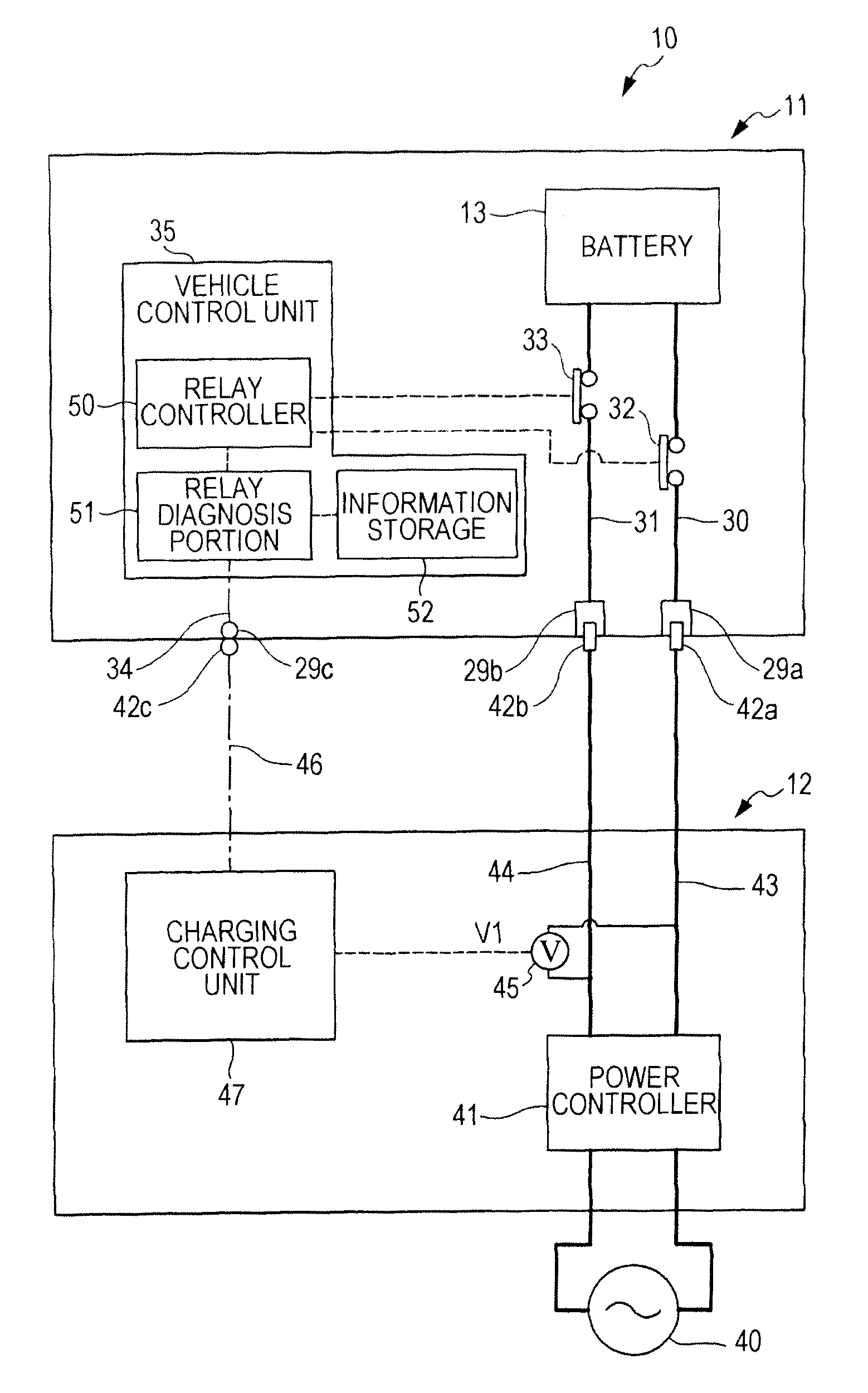 Electric charging system and electric vehicle