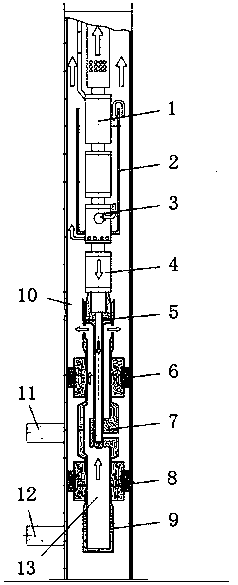 Water-gas separation technology for production and injection in same well through electric submersible pump