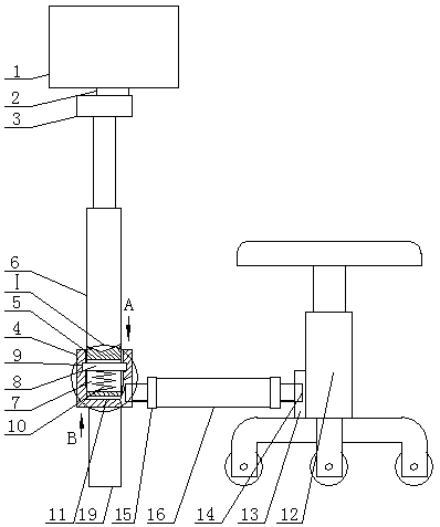 Four-point view detection device with adjustable position