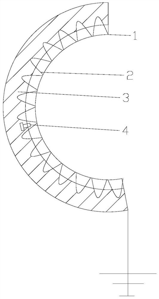 Device for shielding surface leakage current of lightning arrester