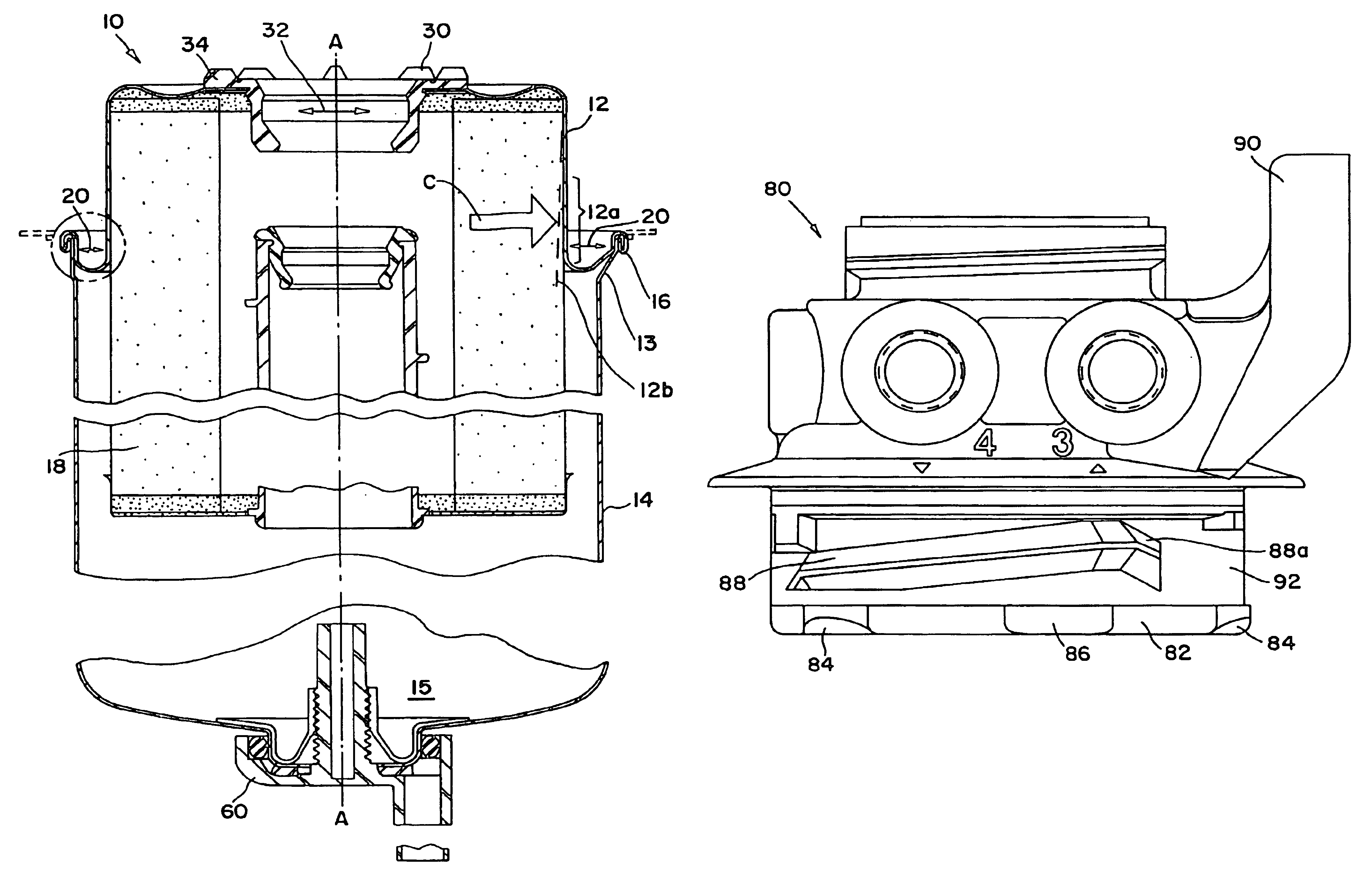 Base receptacle for filter cartridge incorporating a peripheral compatibility matrix