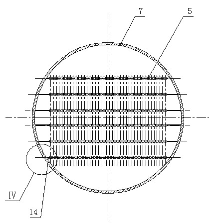 A shell and tube sewage heat exchanger