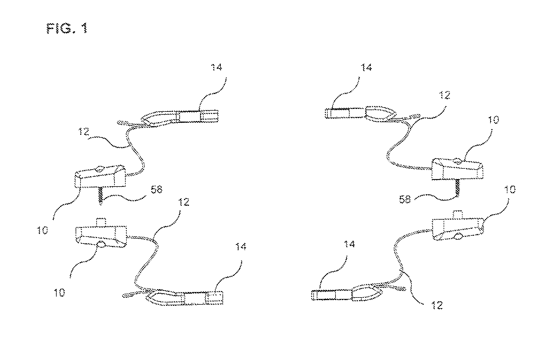 Cord, hose and cable fastening system and method