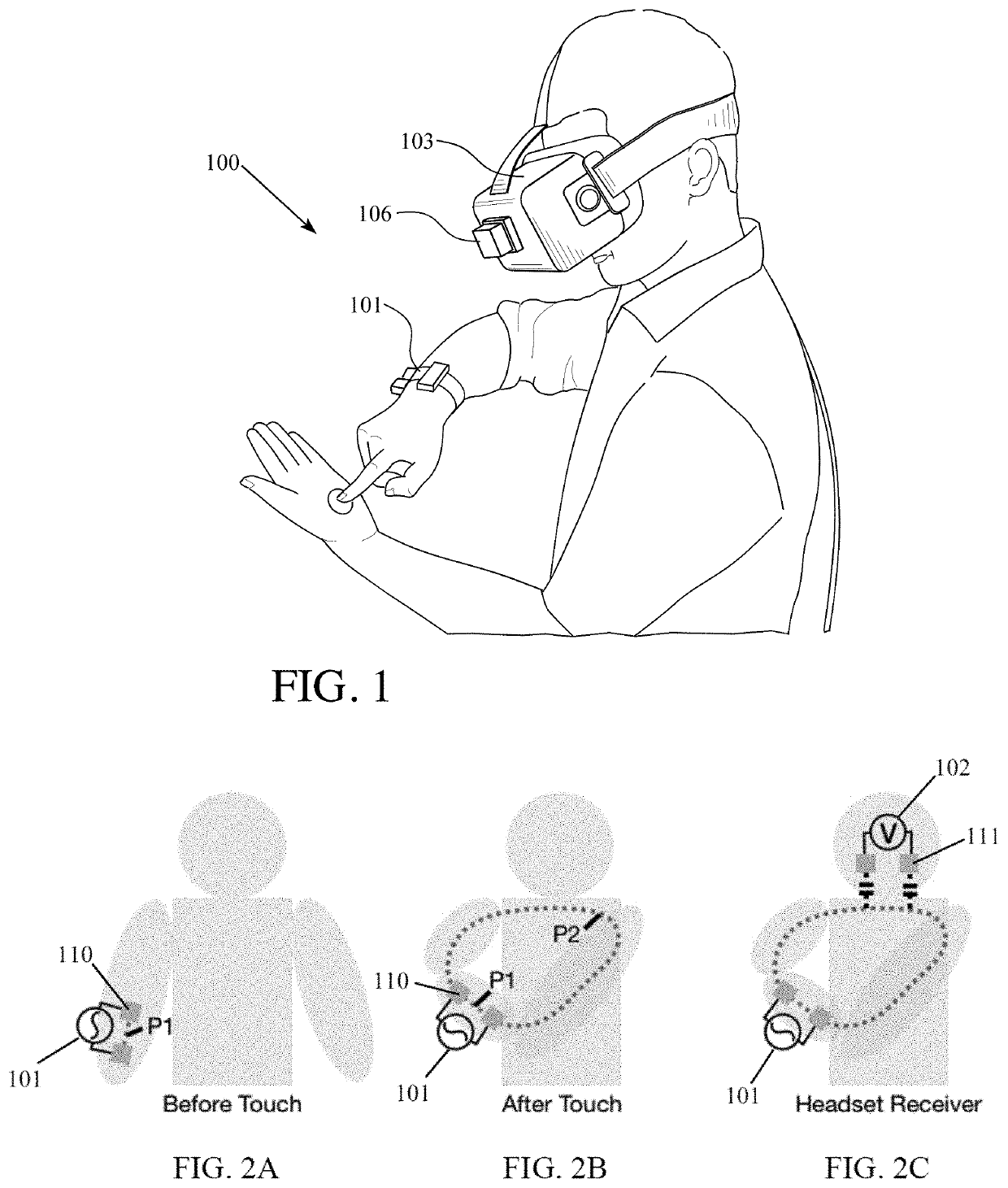 System and method for robust touch detection for on-skin augmented reality/virtual reality interfaces