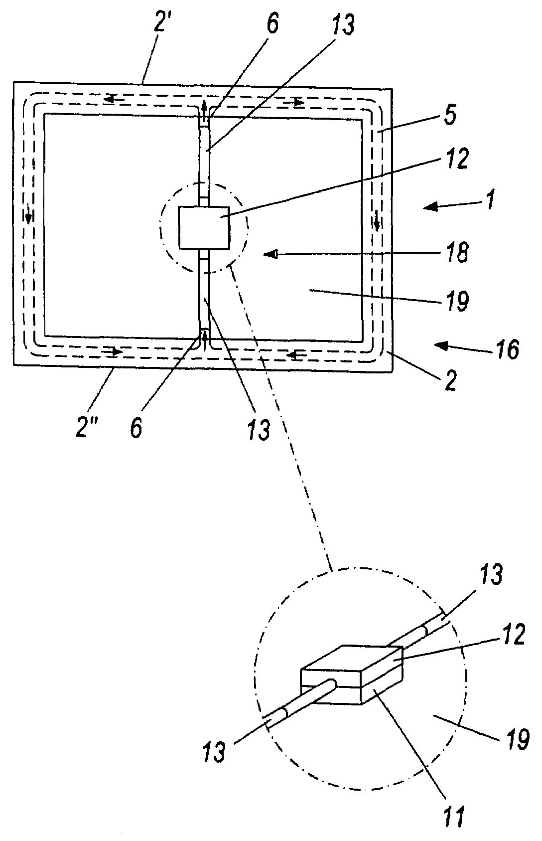 Cooled computer casing display frame