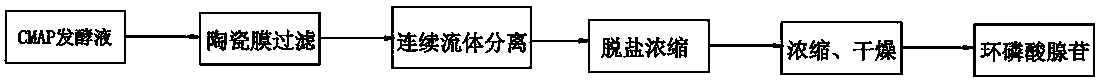 Production process of cyclic adenosine monophosphate