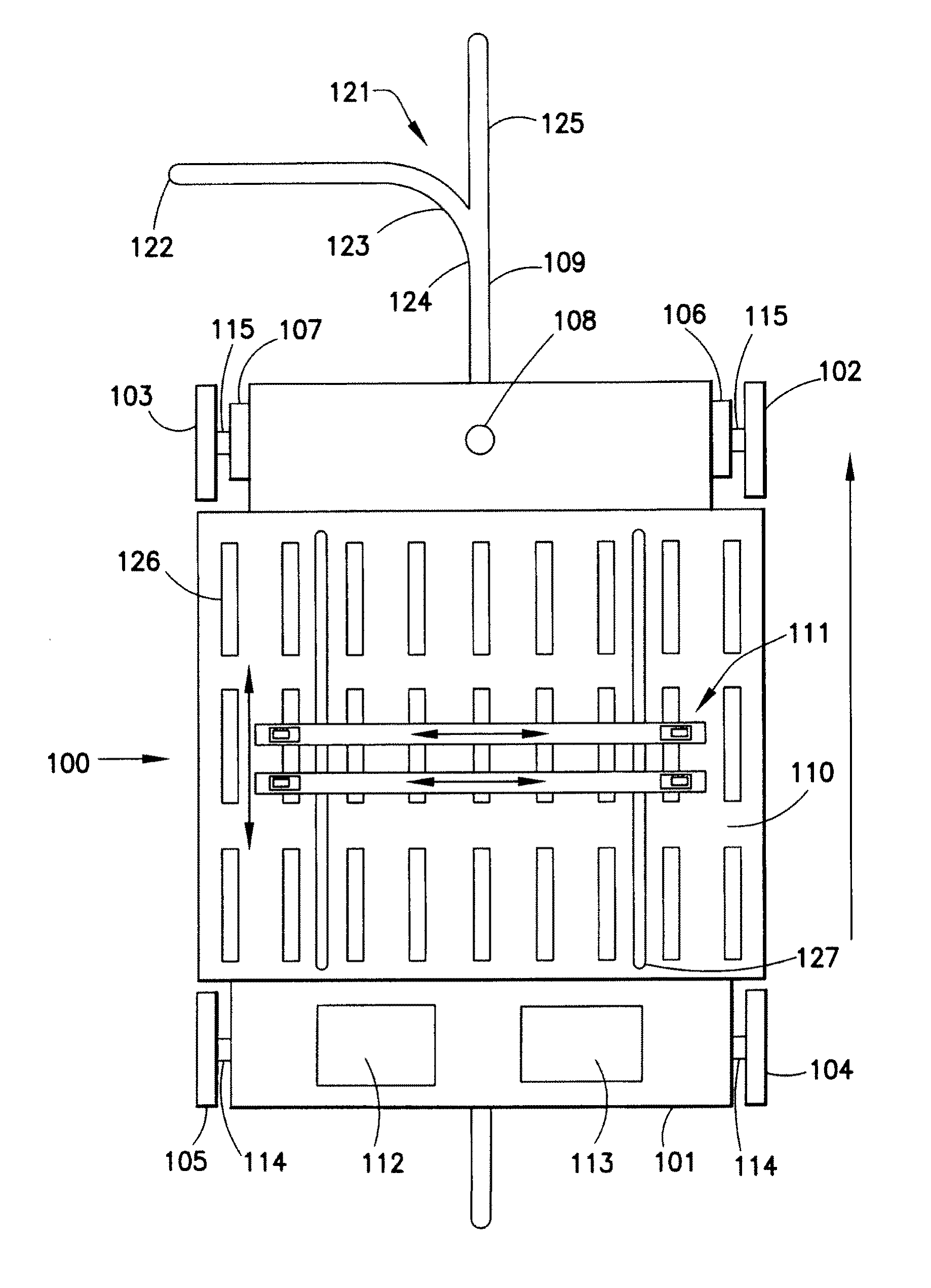 Materials-handling system using autonomous transfer and transport vehicles