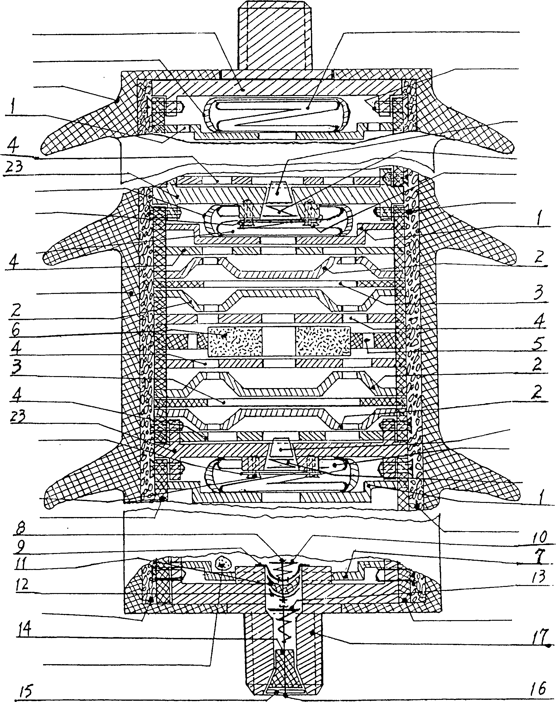 Method for producing serially combined voltage-equalizing anti-explosion arrester