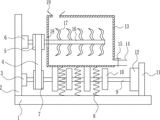 Efficient raw material mixing device for LOW-E glass production