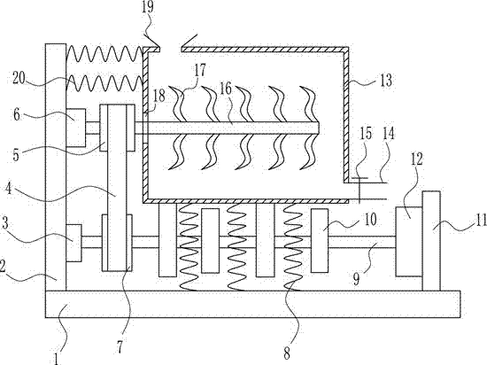 Efficient raw material mixing device for LOW-E glass production