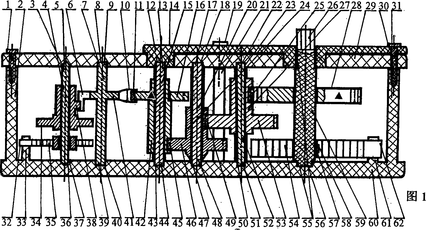 Mechanical timer travel-time system of head-gear escape pinion coordinating series