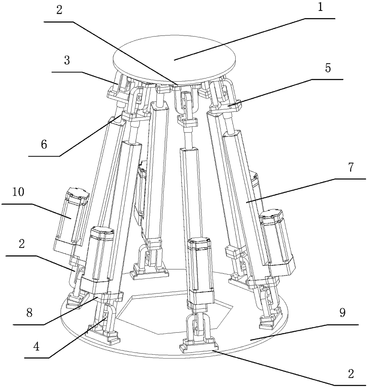 Heavy-load six-degree-of-freedom compliant parallel robot system