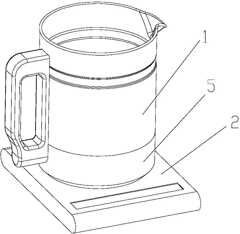 Temperature control module for glass electric kettle