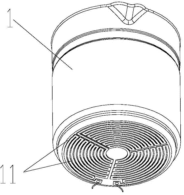 Temperature control module for glass electric kettle