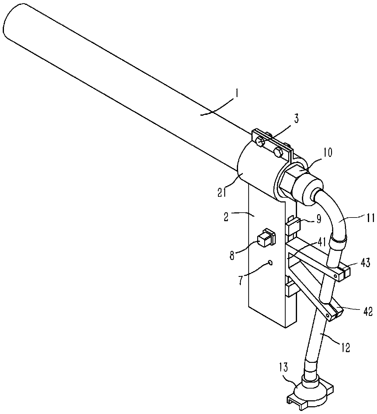 An adjustable siphon on a drying cylinder