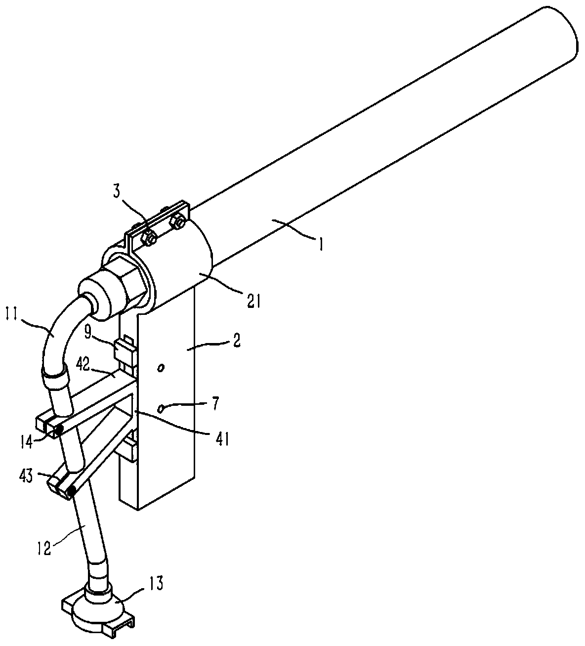 An adjustable siphon on a drying cylinder