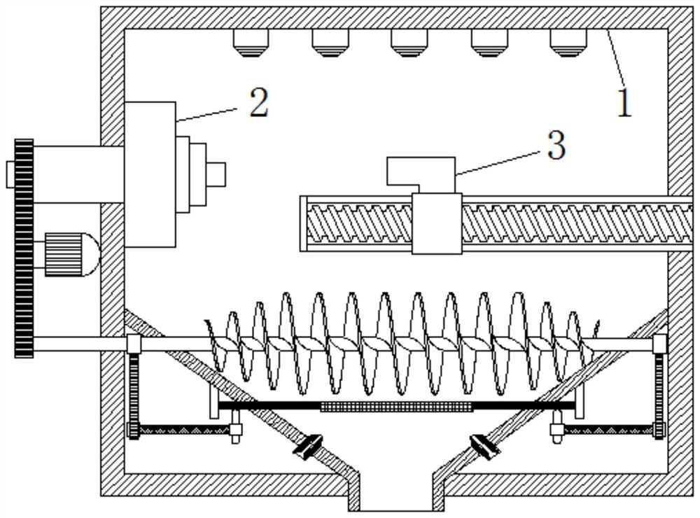 Waste cleaning and collecting device for gear drilling