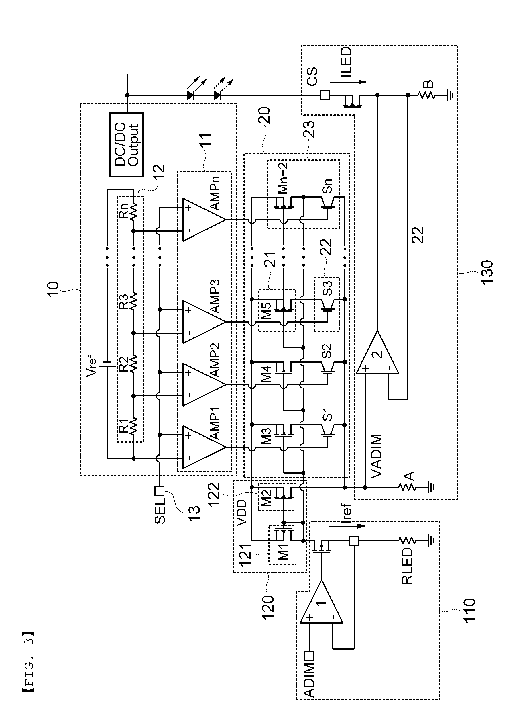 Device for controlling current of LED