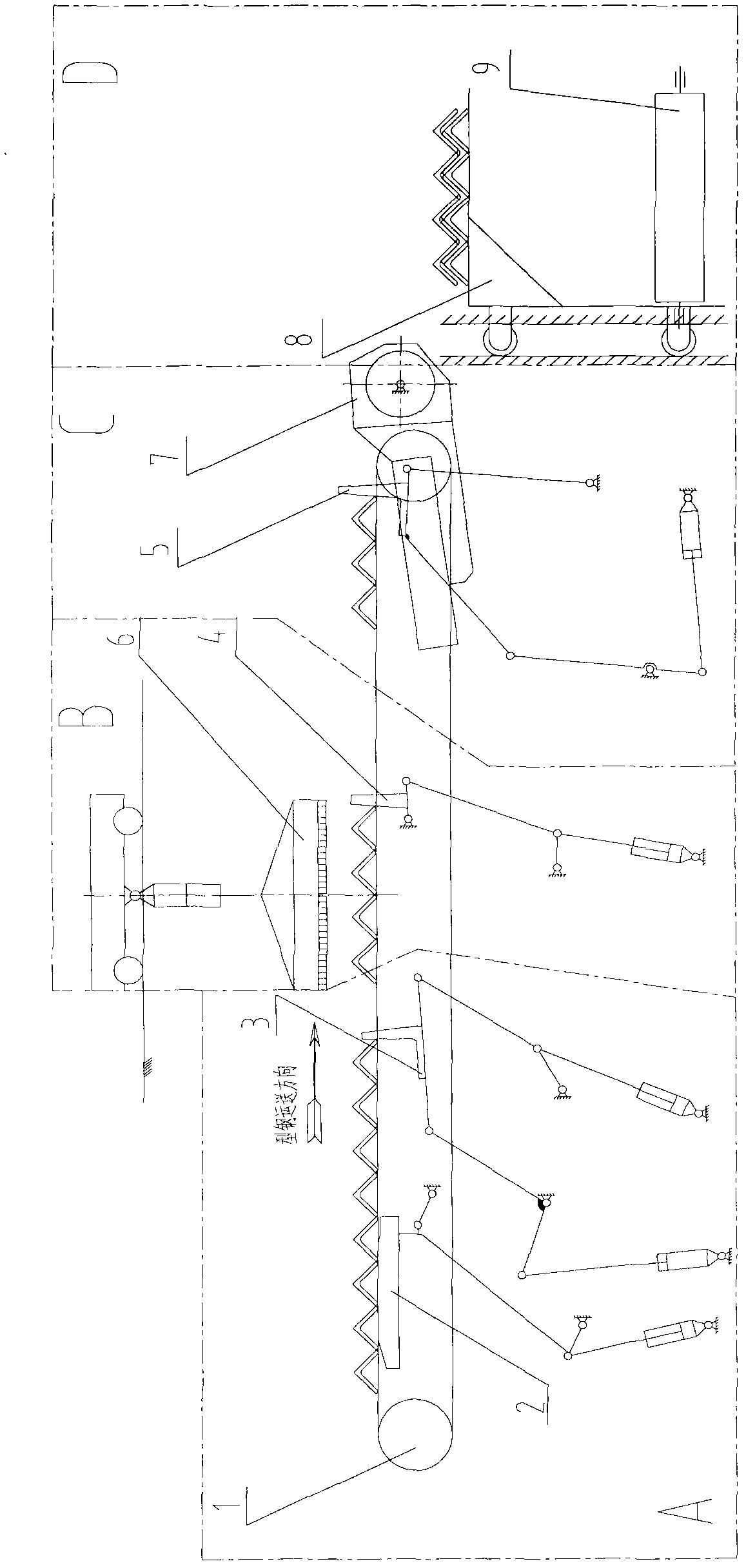 Profile steel stacking device