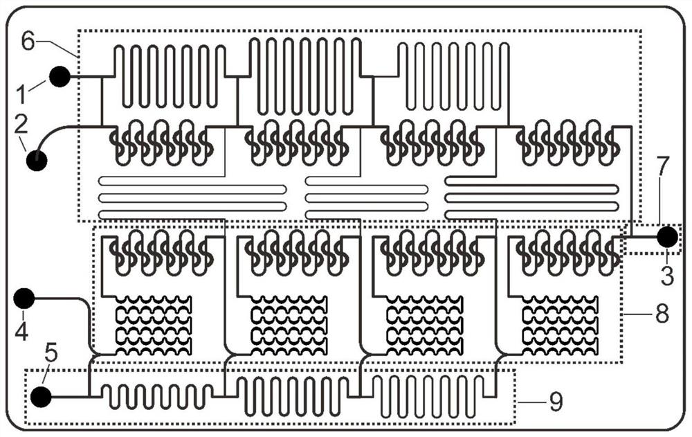 Upper-layer chip and micro device for multistage addition of cell cryoprotectant