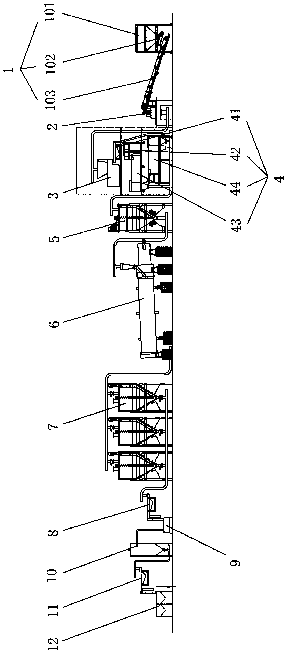 Waste lithium ion battery crushing and sorting device and method