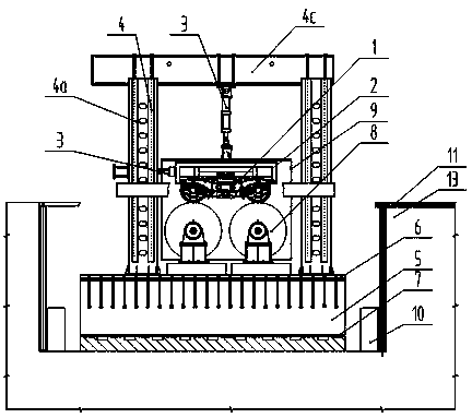 Railway vehicle bogie dynamic debugging test bed