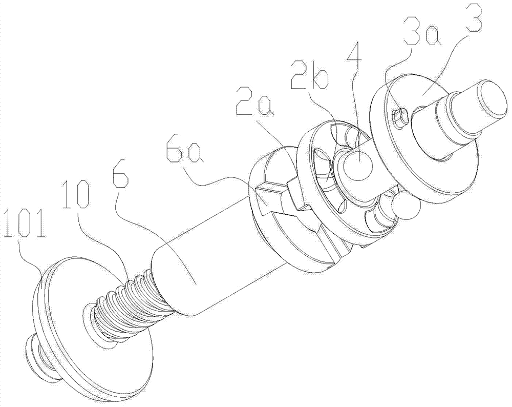 A caliper with parking brake function