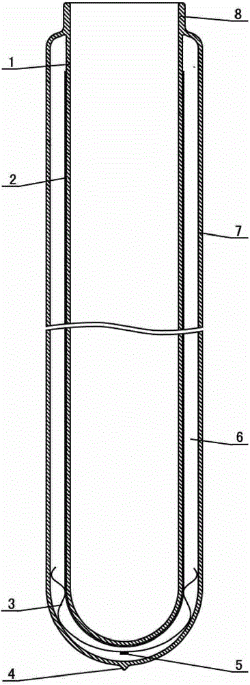 Outer cover glass tube lens focusing narrowing and variable diameter all-glass vacuum heat collector tube