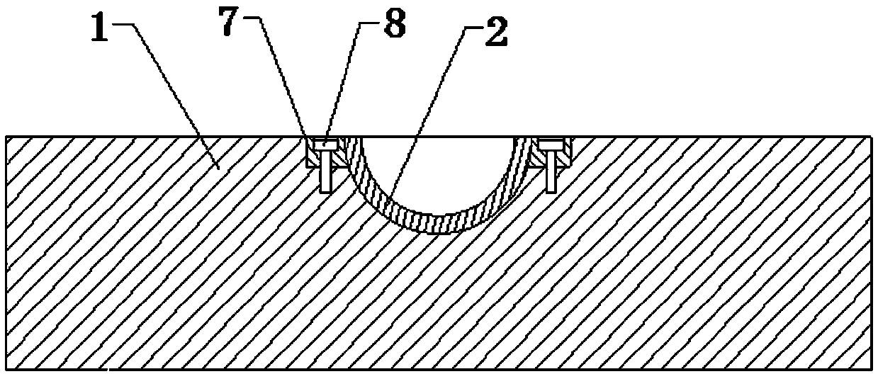 Stamping die of back plate convex hull