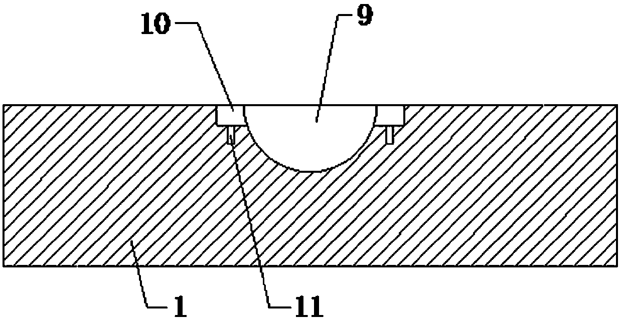 Stamping die of back plate convex hull