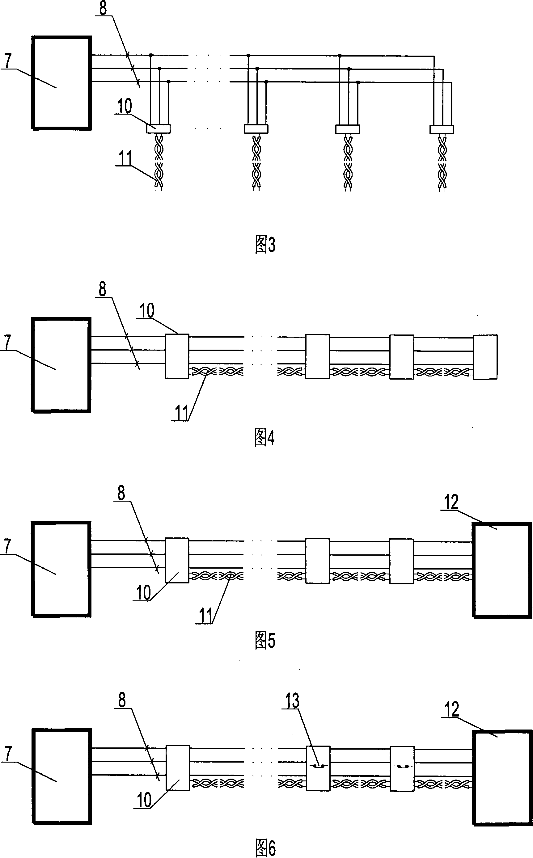 Intelligent bus parallel connection thermal sensitive element type linetype temperature-sensing fire disaster detector