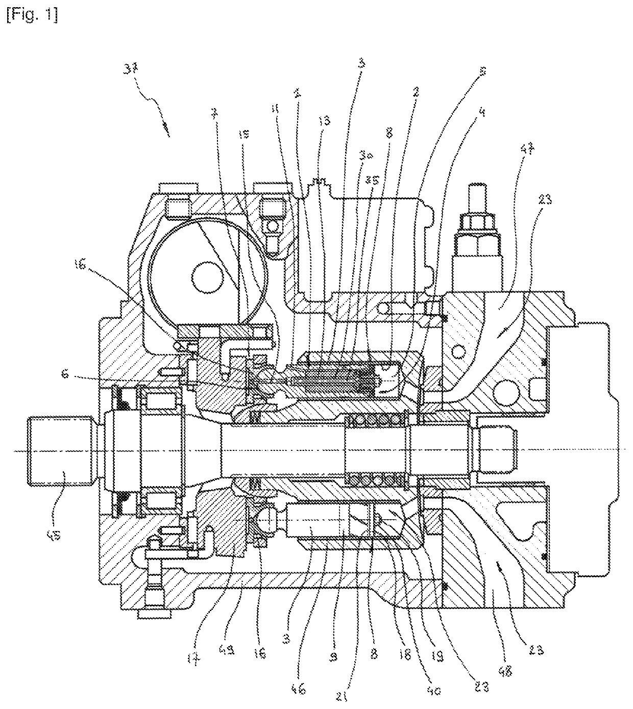 Hydraulic piston with a depressurized groove