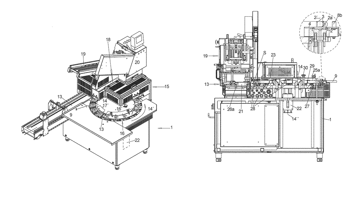 Machine and method for producing spiral sausages