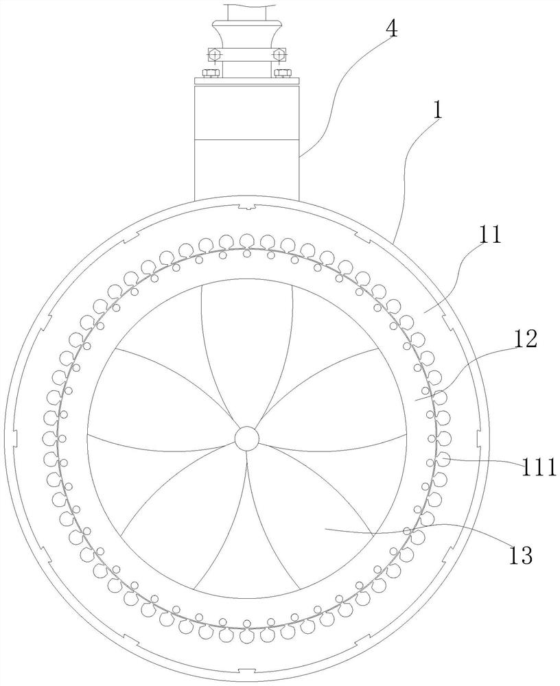 A wheel rim pump spray driving device