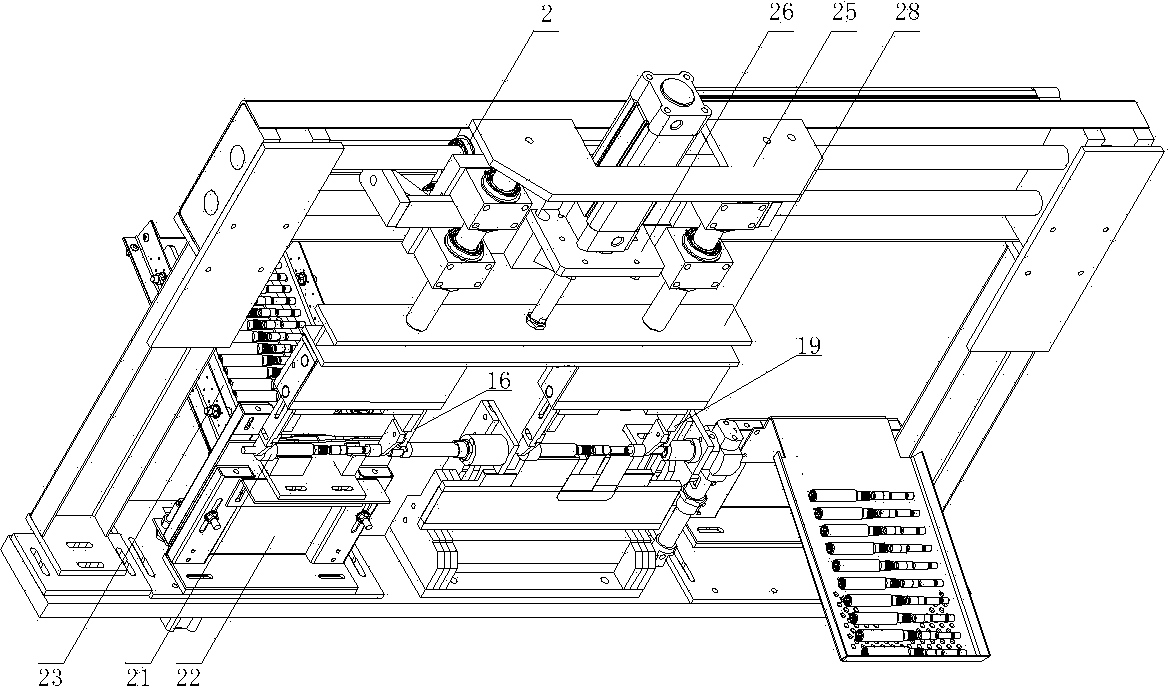 Automatic bearing feeding and receiving mechanism of grinding machine