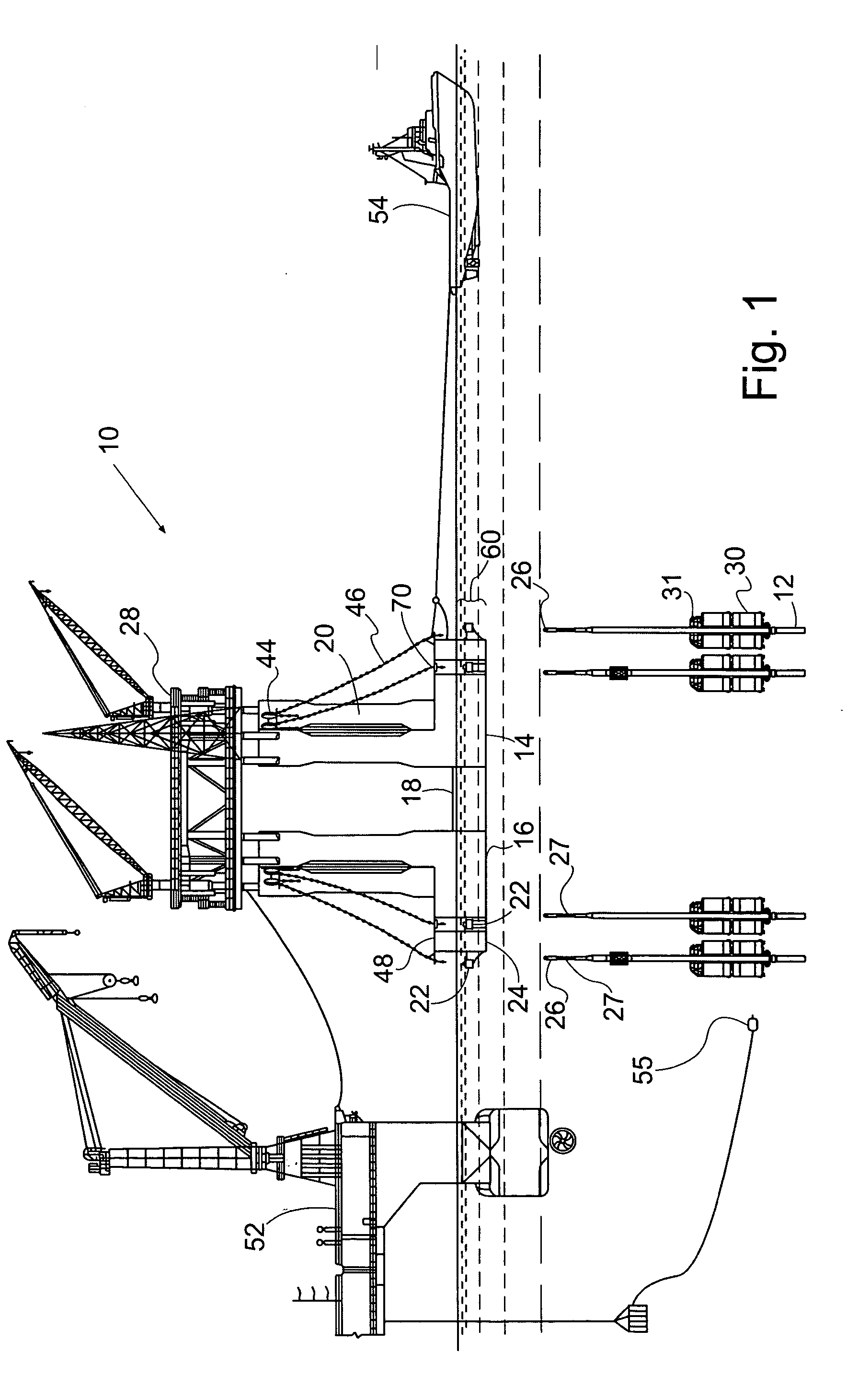 Method of installation of a tension leg platform