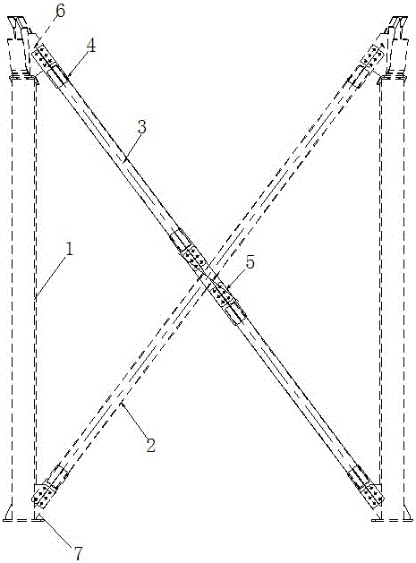 A production process of the standard part of the column cross support of the thickener