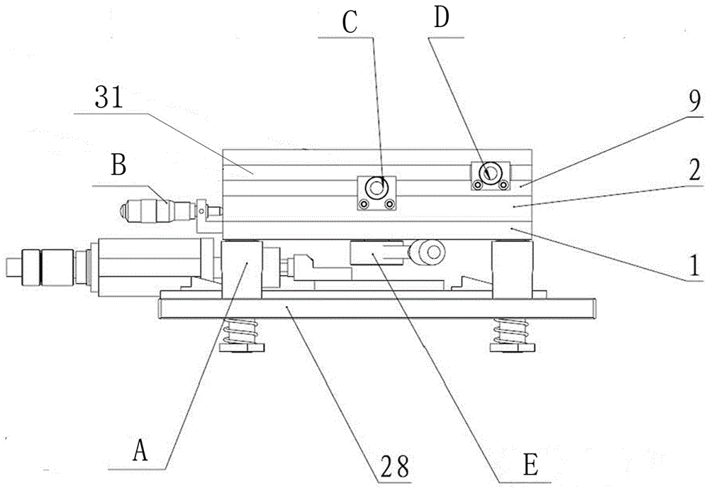 Manual or semi-automatic table three-dimensional adjustment device