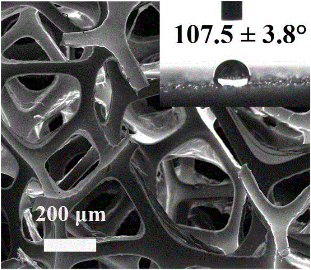 A kind of superhydrophobic and superlipophilic sponge and its preparation method and application