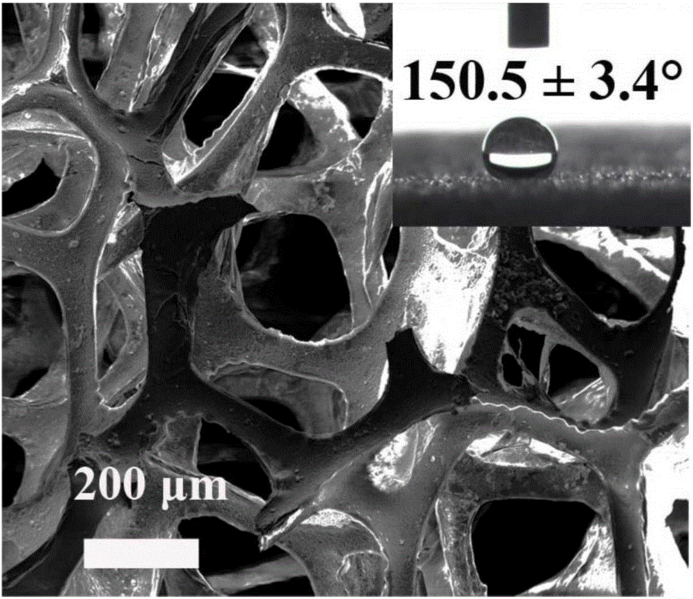 A kind of superhydrophobic and superlipophilic sponge and its preparation method and application