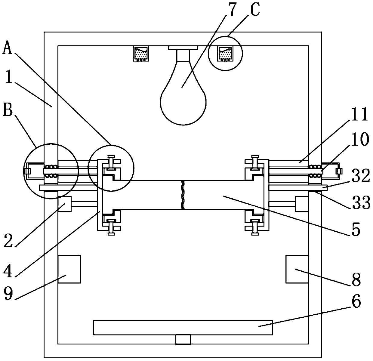 Silicon wafer micro-crack detection device based on solar cell piece and using method thereof