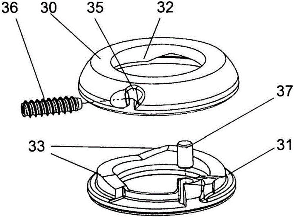 Device for adjusting the bearing play of components that are mounted such that they can rotate coaxially in relation to one another, and assembly of components that are mounted such that they can rotate coaxially in relation to one another