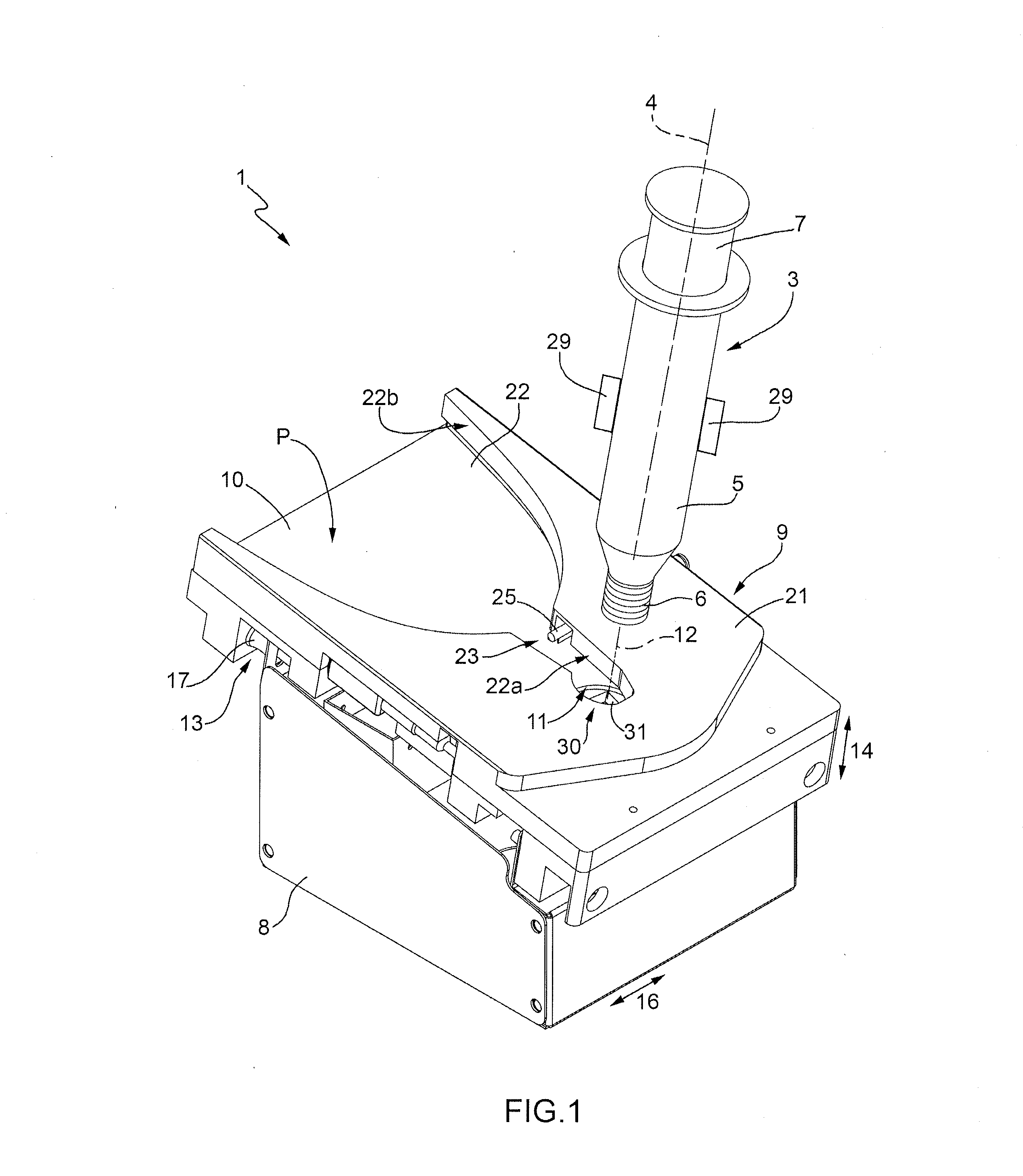 Screwing Assembly for Screwing Closing Plugs onto Syringes