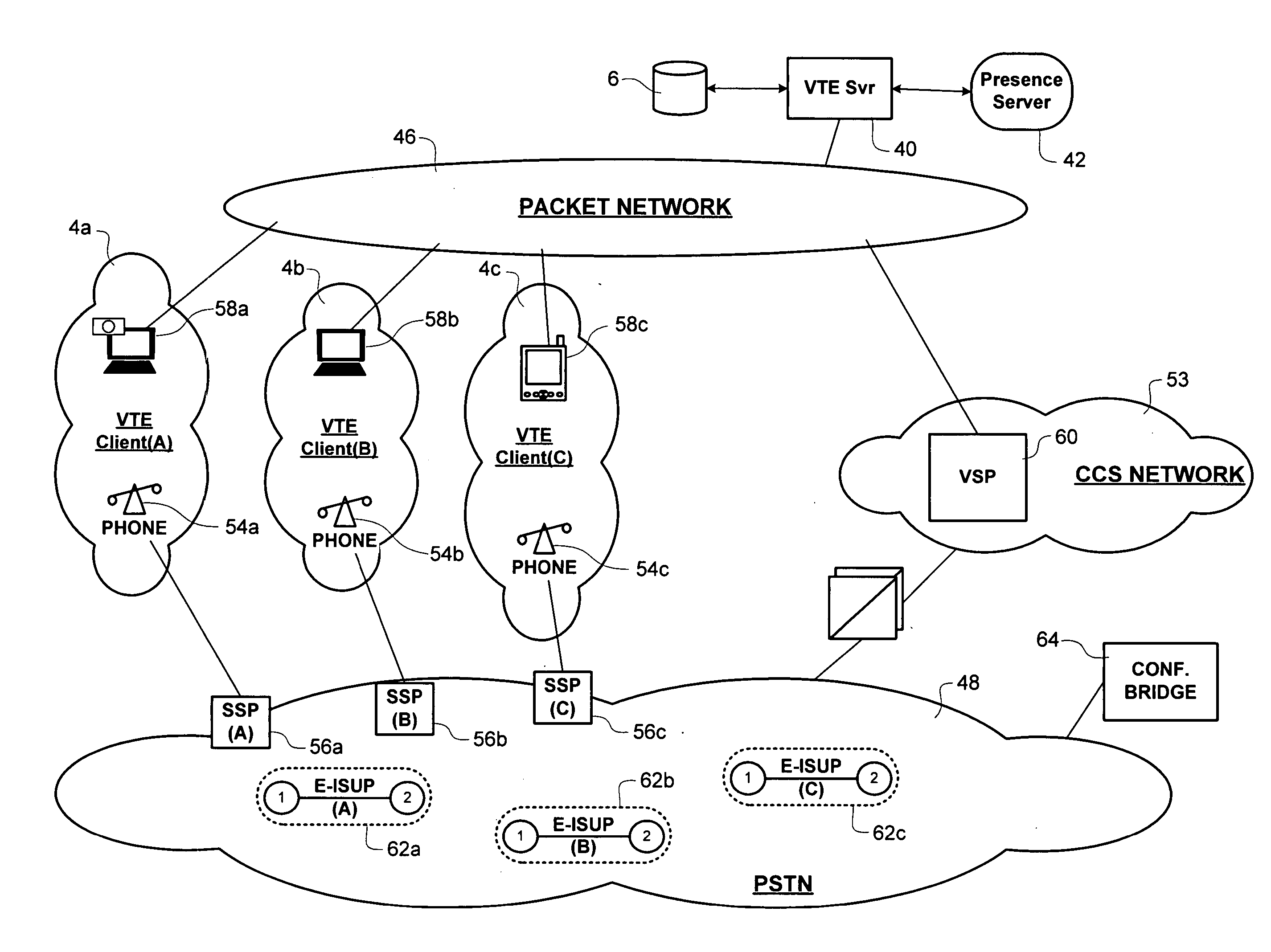 Method and system for automatic handling of invitations to join communications sessions in a virtual team environment